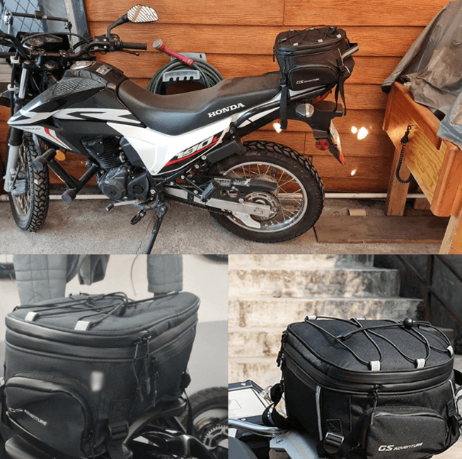 Premium water-resistant motorcycle gear bag. Multi-compartment storage for all your bike travel and rider essentials.
