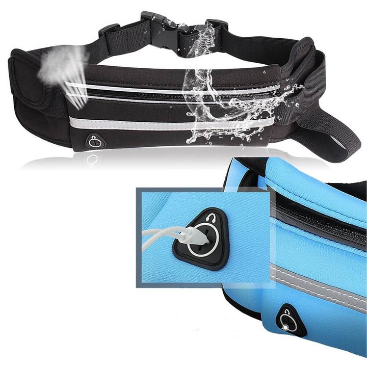 Premium water-resistant running belt, a practical fitness accessory for all active pursuits.