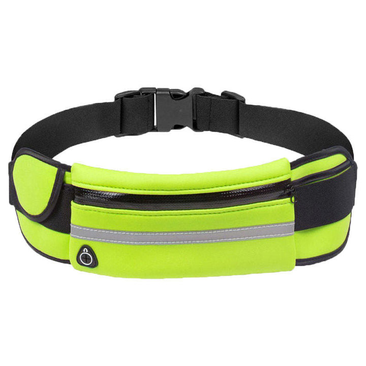 Active lifestyle with unisex water-resistant running belt, perfect for exercise and jogging.