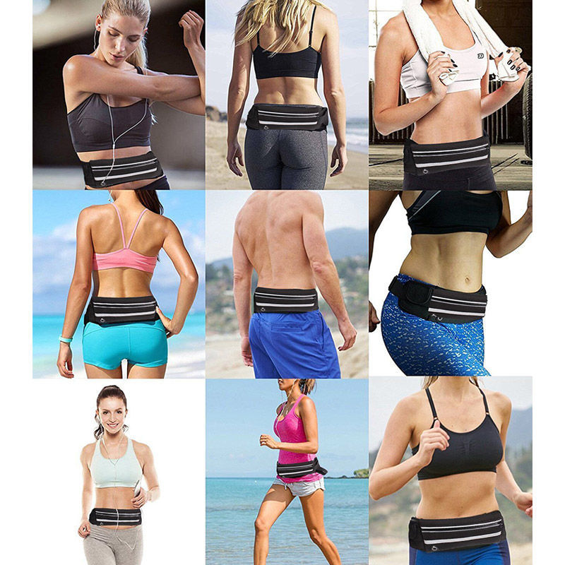 Versatile unisex water-resistant waist pack for running, fitness, travel, and exercise.