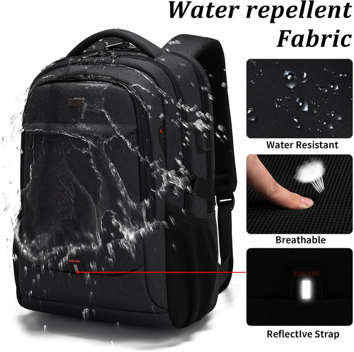 Water-resistant laptop backpack, perfect for daily commute & business travel needs.