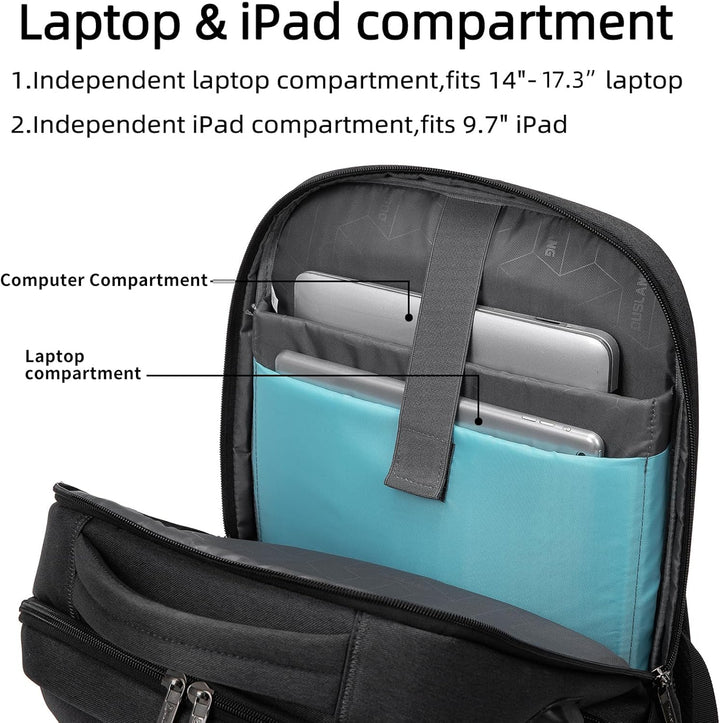 Side view of a durable unisex travel backpack, designed for maximum convenience.