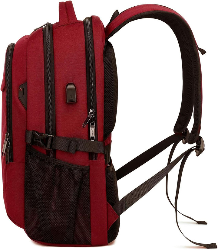 Durable travel laptop backpack, water-resistant for all weather conditions and journeys.