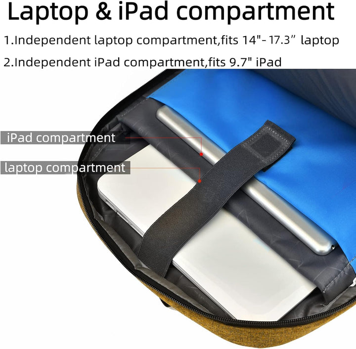 Durable water-resistant travel backpack for laptops, featuring a convenient USB charging port for on-the-go power.