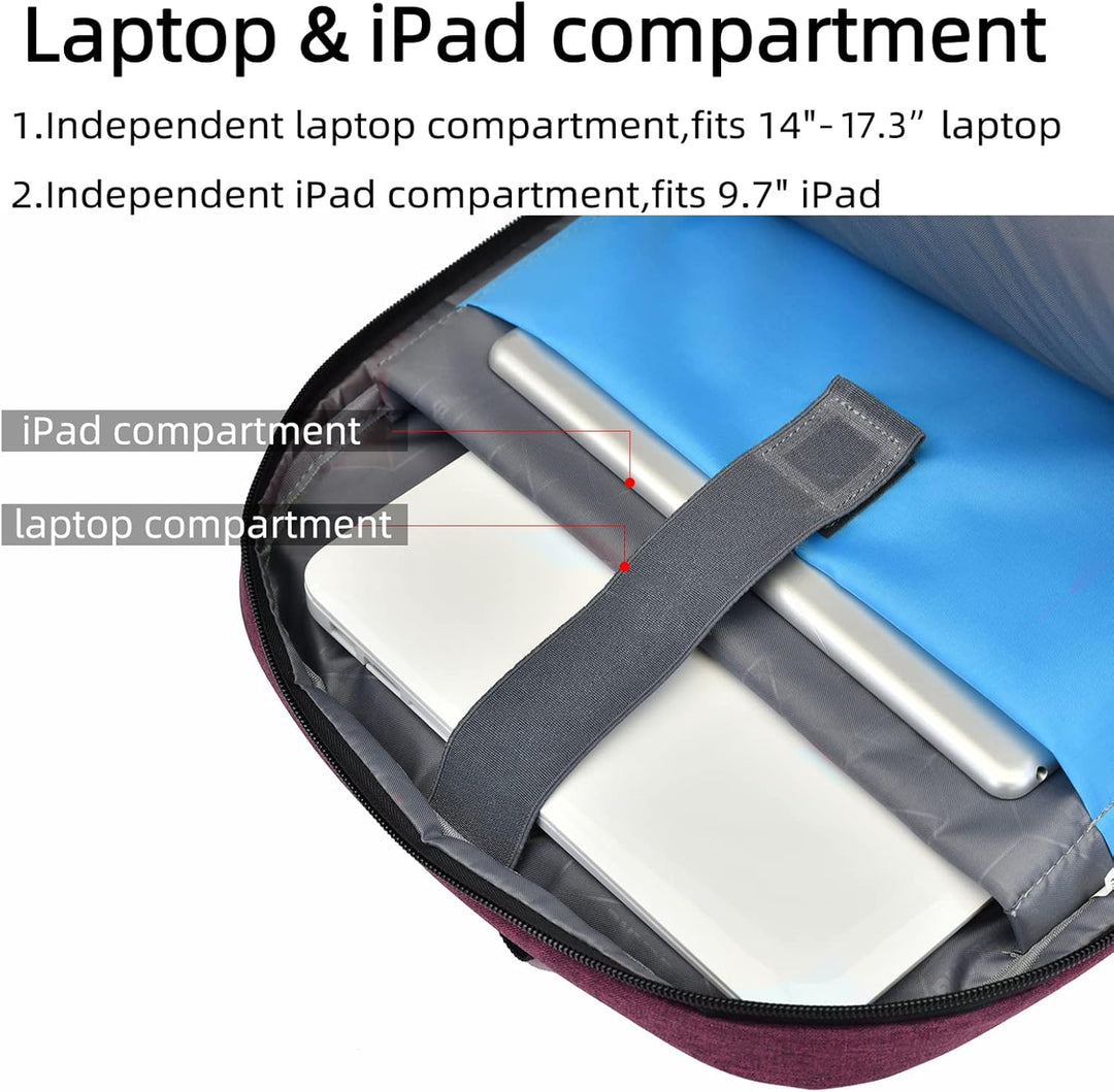 Sleek design: a black unisex travel laptop backpack with external USB port.
