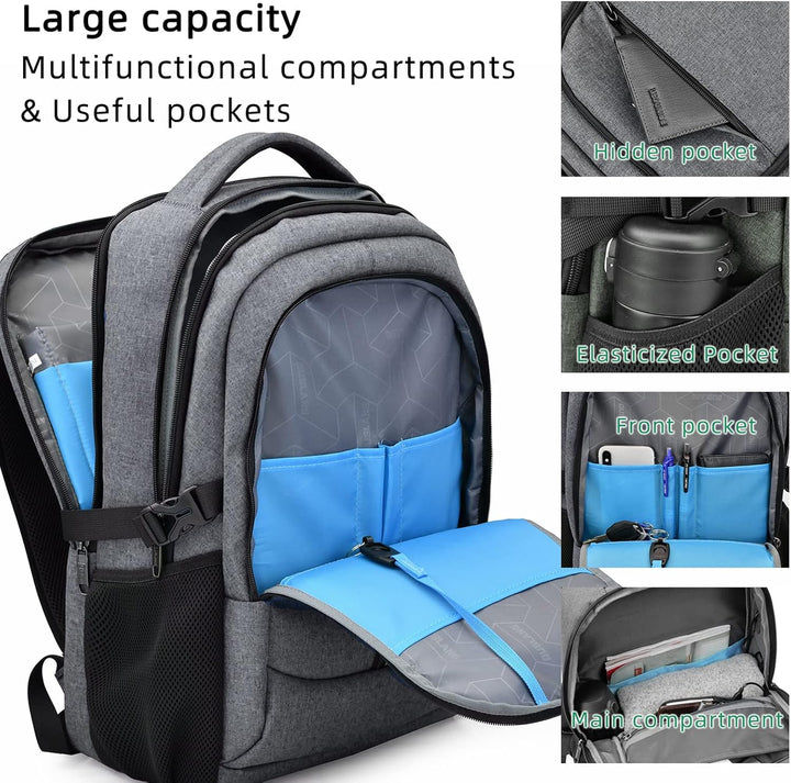 USB charging travel backpack, keeping your devices powered on the go while traveling.