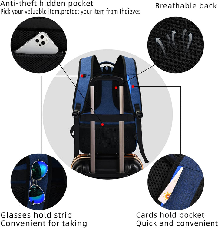 Daily use commute bag: organized, water-resistant, and with USB charging capability.