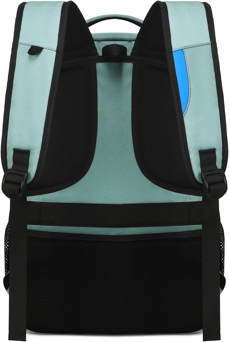 Interior view: organized compartments of a spacious laptop travel backpack for essentials.