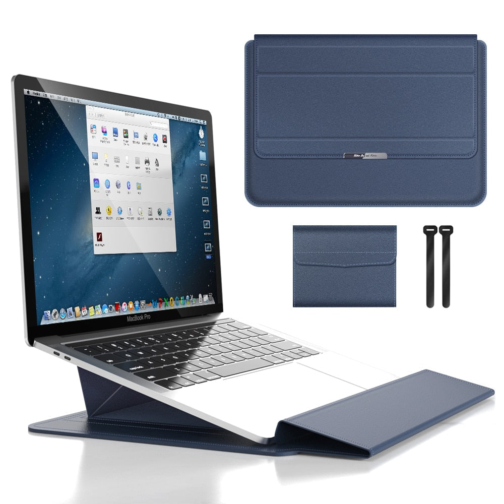 Shockproof & waterproof laptop sleeve, 3-in-1 design, offering ultimate device protection for daily use & travel.