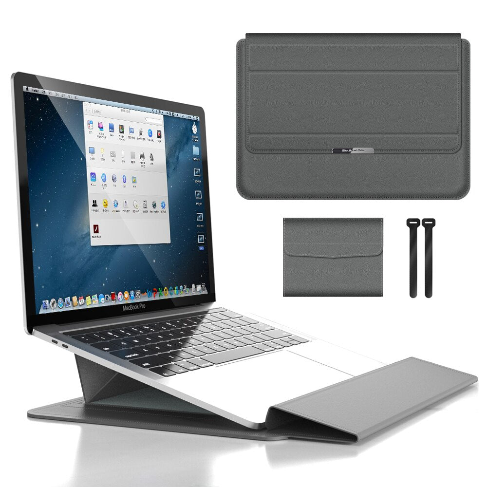 Versatile 3-in-1 laptop sleeve: protective case, organized storage, & portable bag for all your tech accessories.