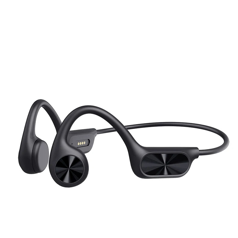 Waterproof MP3 swimming headphones for lap swimming & aquatic workouts. Bone conduction headset design.