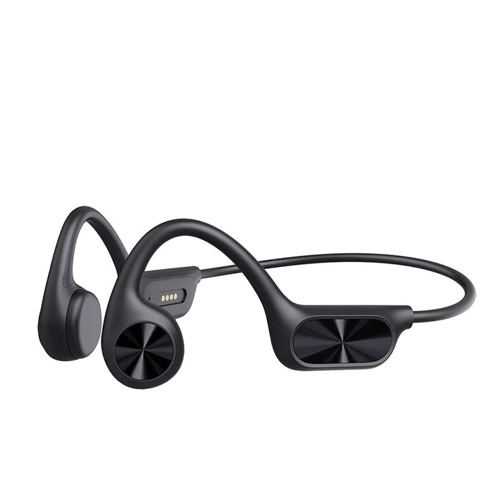 Waterproof MP3 swimming headphones for lap swimming & aquatic workouts. Bone conduction headset design.