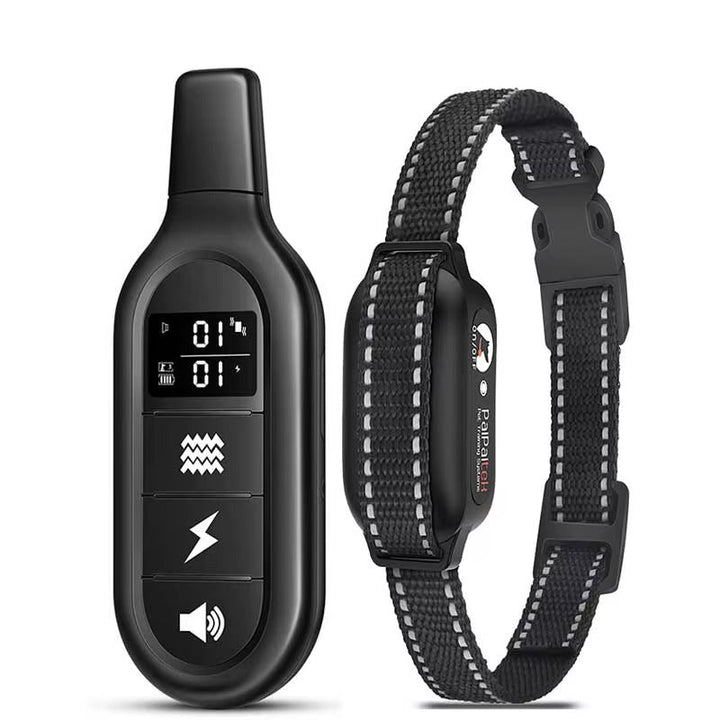 Dog training e-collar for all breeds, perfect for outdoor behavior & obedience training. Waterproof design.