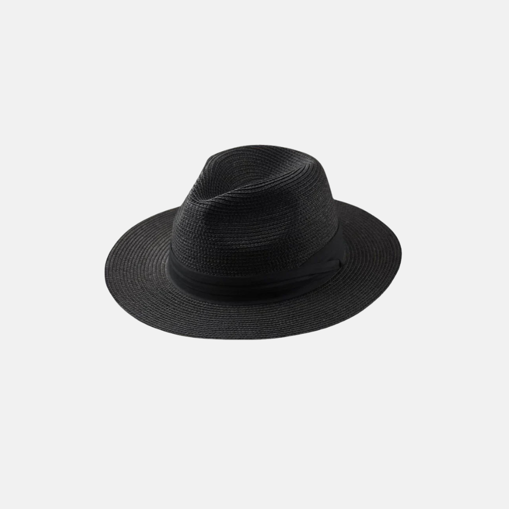 Unisex wide brim straw hat for ultimate UV sun protection, perfect for beach, travel, and summer outdoor activities.