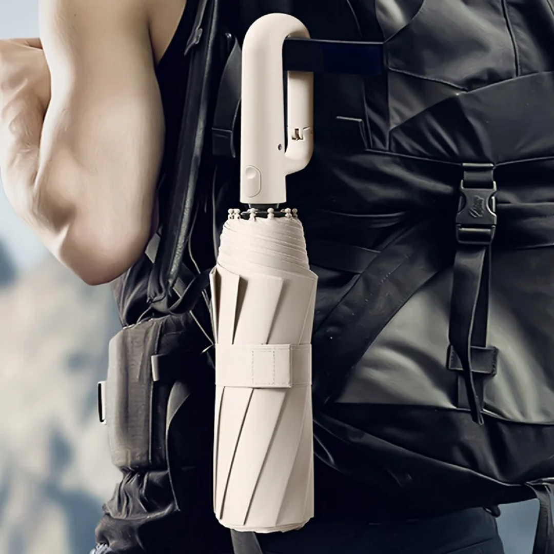 Durable windproof umbrella with automatic open/close. Perfect for travel & daily rain protection.