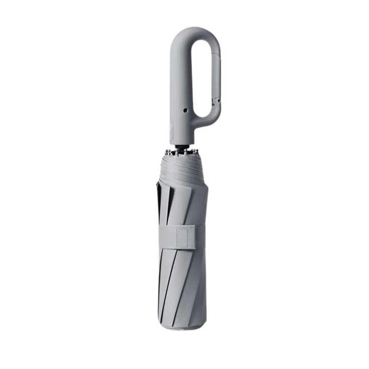 Folding travel umbrella, unisex design. Features windproof construction for reliable rain protection.