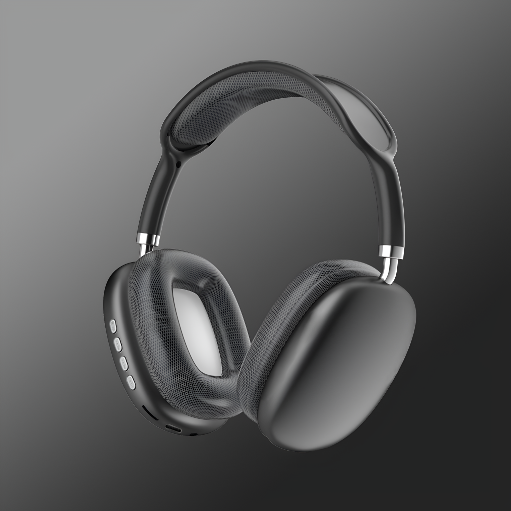 New wireless Bluetooth headphones, over-ear design with comfortable earcups, hands-free calls feature