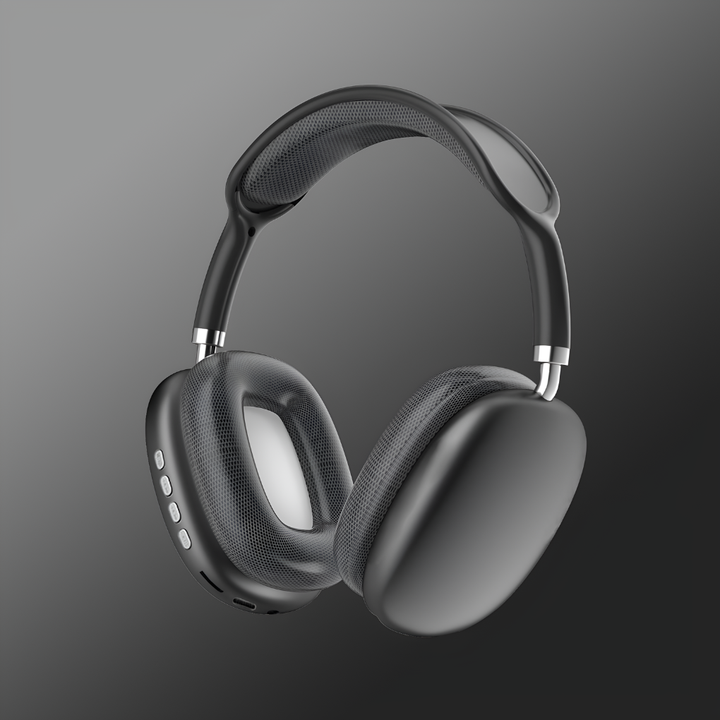 New wireless Bluetooth headphones, over-ear design with comfortable earcups, hands-free calls feature