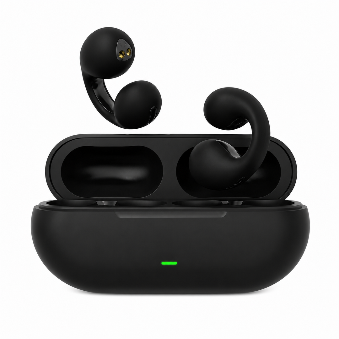 Bone conduction sports headset. Bluetooth wireless earphones for running & workouts, with comfortable open-ear design.