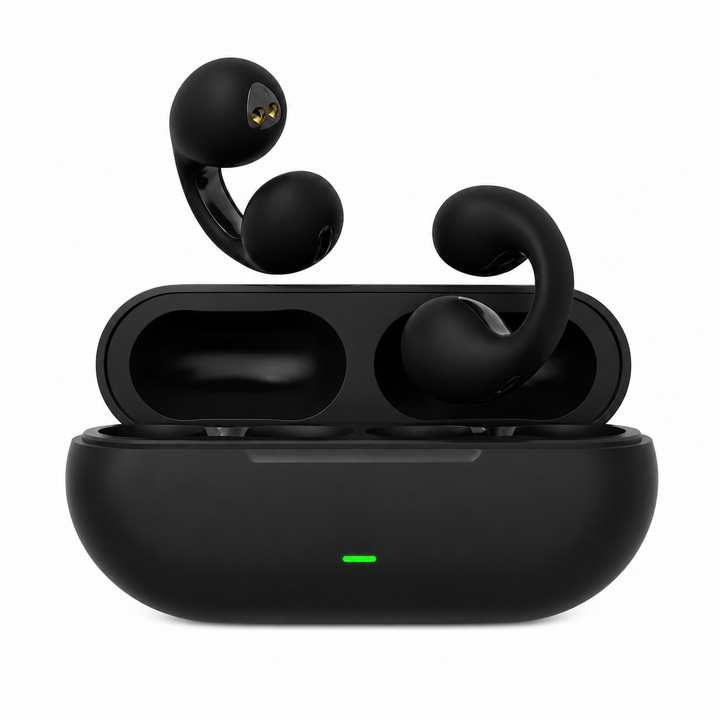 Bone conduction sports headset. Bluetooth wireless earphones for running & workouts, with comfortable open-ear design.