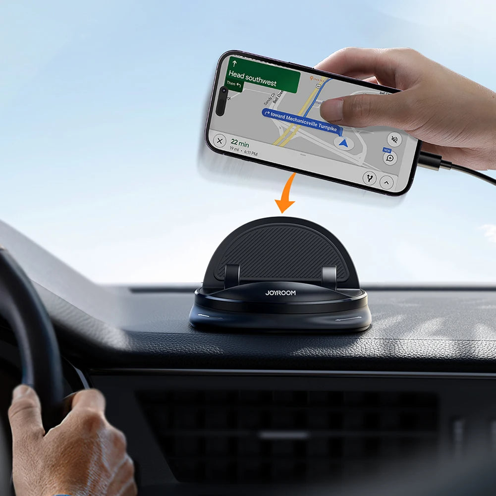 Universal Adjustable Car Phone Holder for Dashboard & Vent, 360 rotation for safe driving, GPS mount.