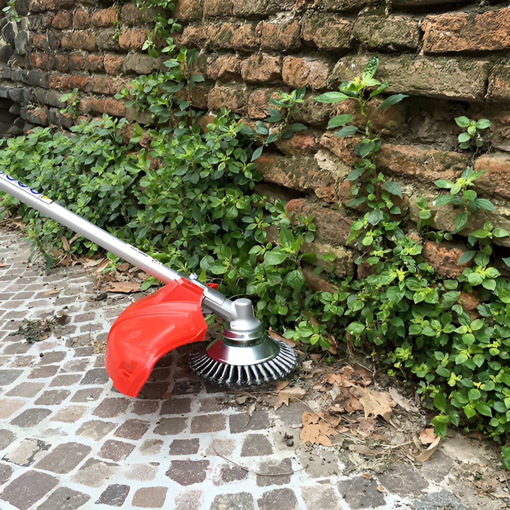 New universal carbon steel brush cutter head for efficient weed trimming