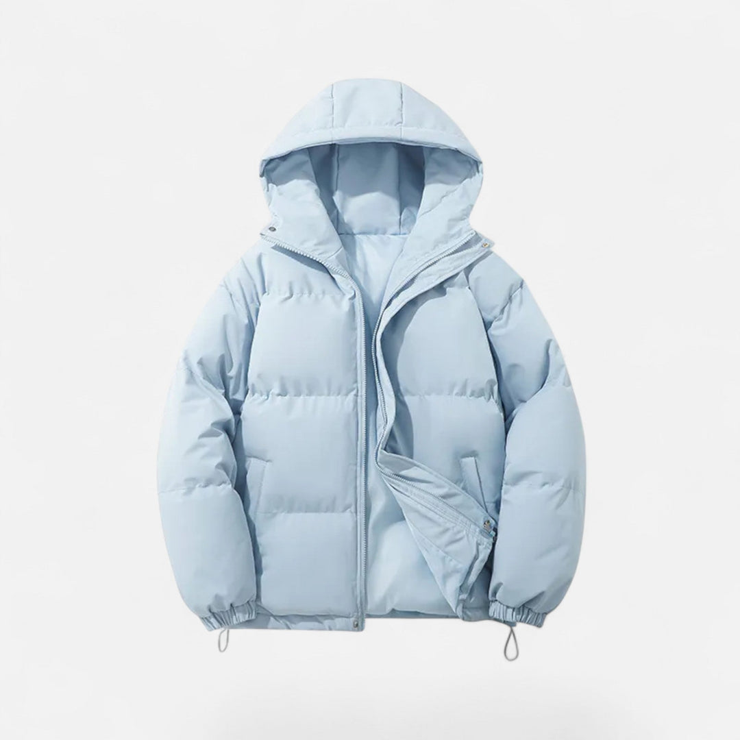 Elevated casual: Valmonti men's hooded padded jacket, perfect for winter adventures & everyday.