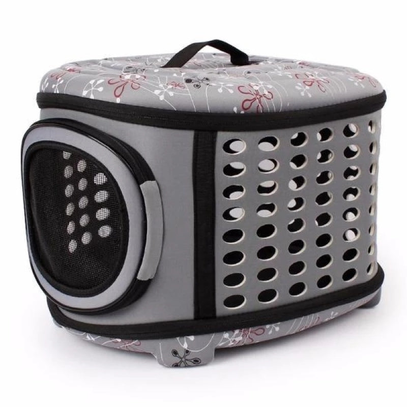 Safe cat carrier bag with mesh ventilation for secure pet travel & outdoor trips.
