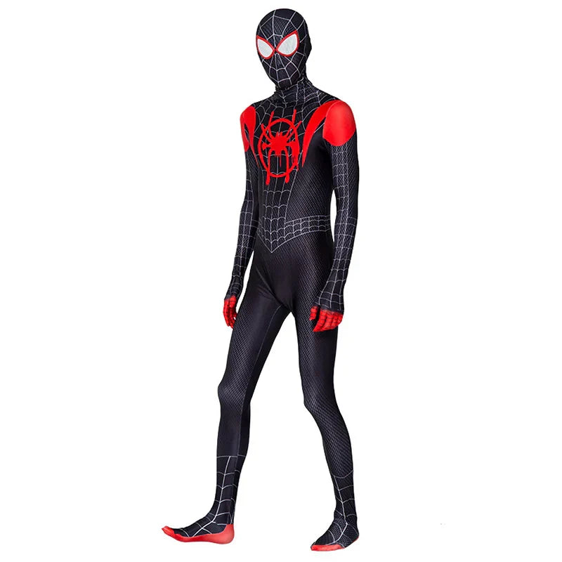 Kids' red superhero costume with cape & mask, ideal for imaginative adventures & dress-up fun.