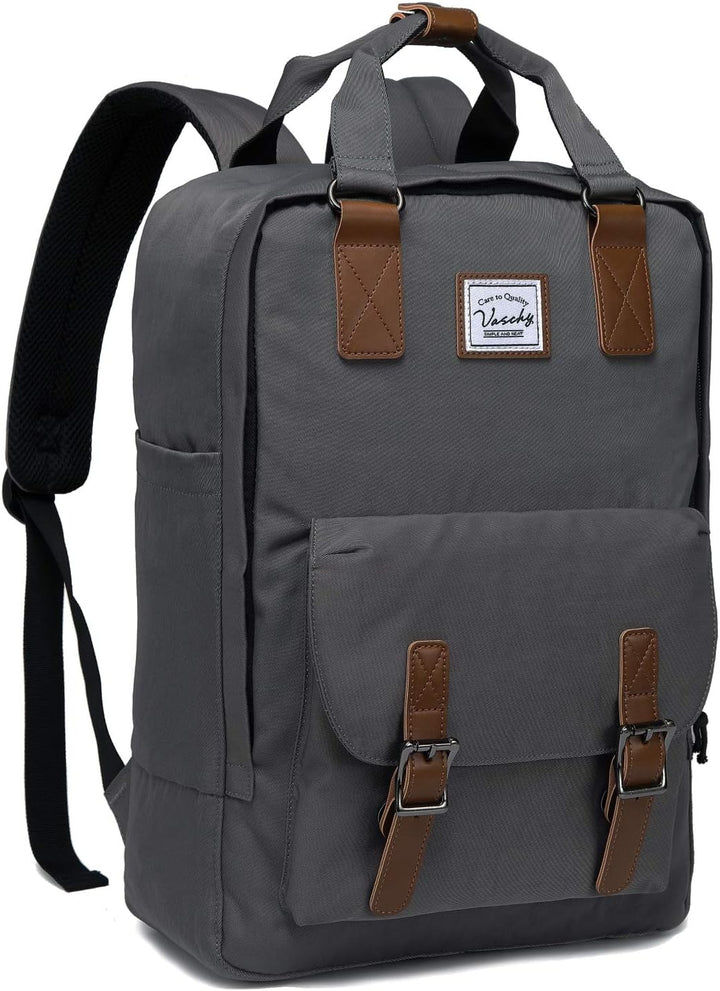 Versatile unisex vintage laptop backpack, water-resistant, for work, school, & daily essentials.