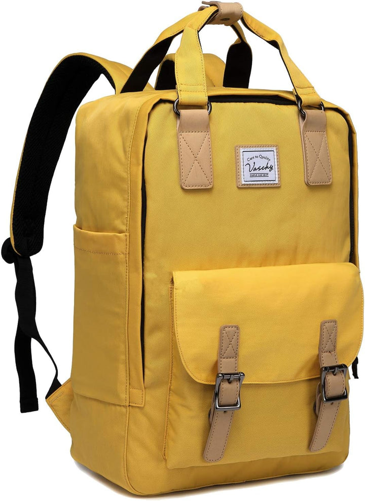 Unisex water-resistant vintage style laptop bag with organizer pockets for commuters.