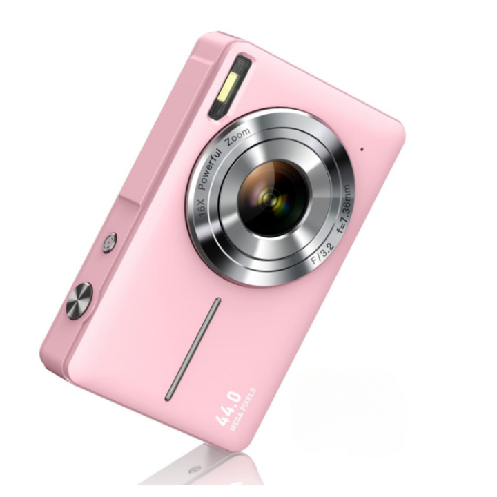 Lightweight vintage digital camera. Shoot 1080p video and retro photos easily. Portable photography.