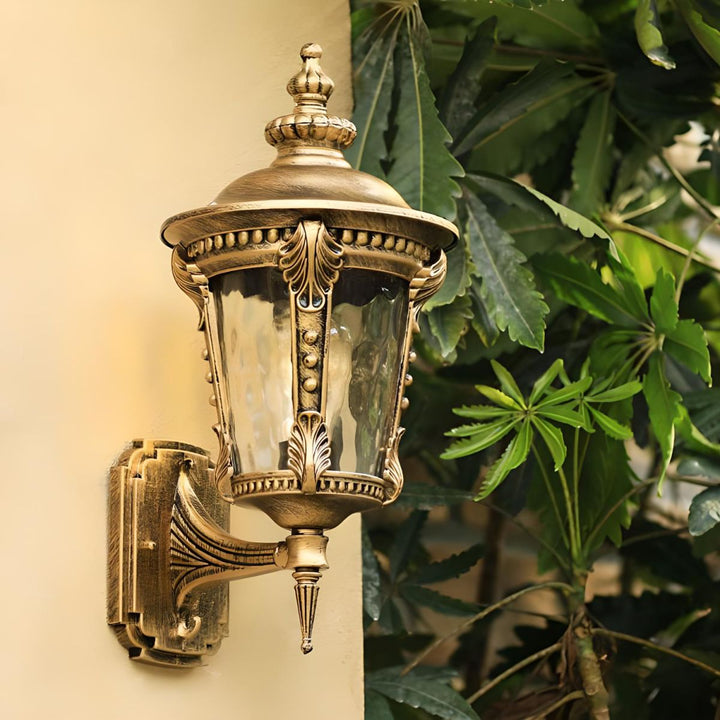 Classic outdoor porch light with a vintage aesthetic, hardwired for easy installation.
