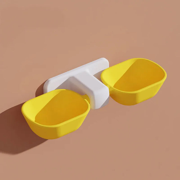 Wall mount pet food & water bowls, prevents messes & saves valuable floor space.