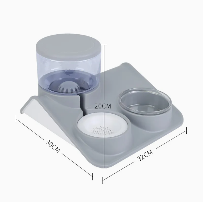 Dog & cat wall-mounted pet bowls. Space-saving feeder & water dispenser for organized homes.