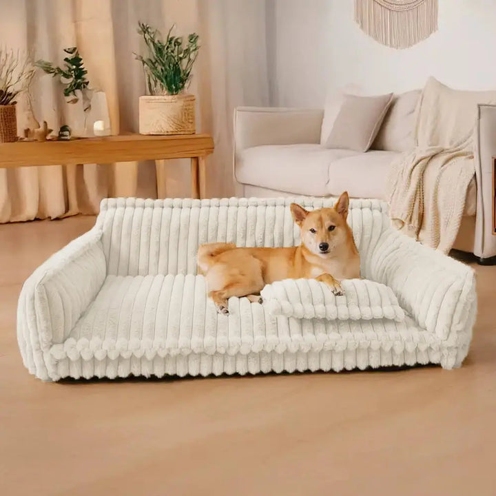 Durable orthopedic dog bed sofa, washable for easy cleaning. Provides excellent joint support for pets.