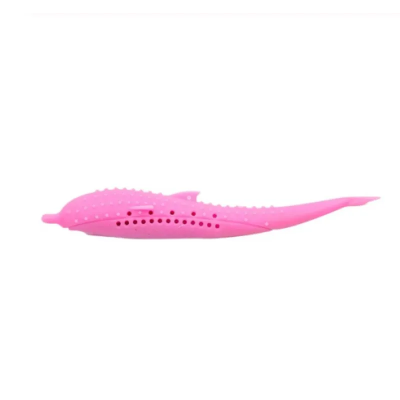 Safe & non-toxic silicone whale toy for pets, an effective chew for dental hygiene & entertainment.