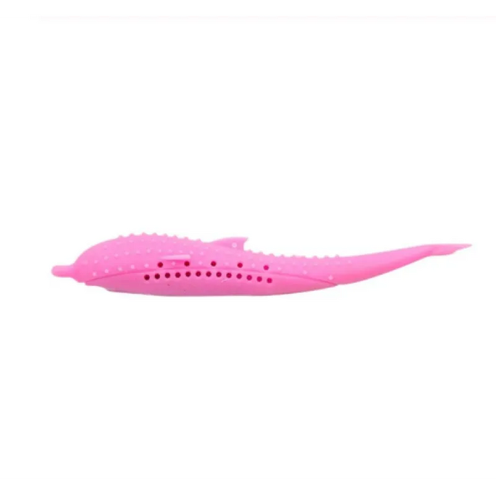 Safe & non-toxic silicone whale toy for pets, an effective chew for dental hygiene & entertainment.