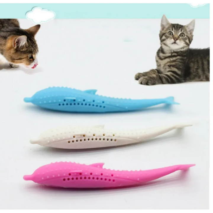 Engaging whale silicone pet toy, a fun and safe way for small pets to chew, play, and improve dental health.