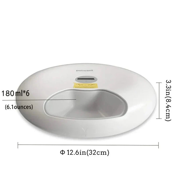 Large capacity automatic pet food dispenser, digital timer for consistent cat & dog feeding.