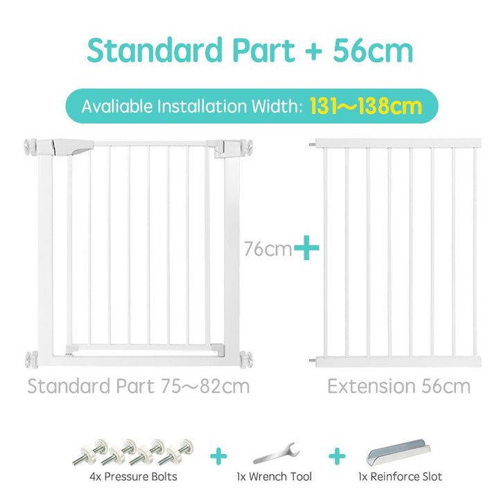 Premium stair safety gate, a sturdy barrier for toddlers, enhancing home safety and peace.