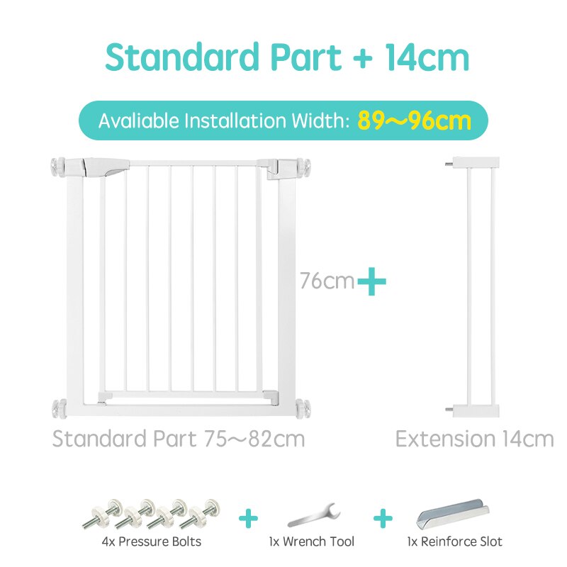 Durable stair safety gate, preventing falls & ensuring toddler safety in busy homes.