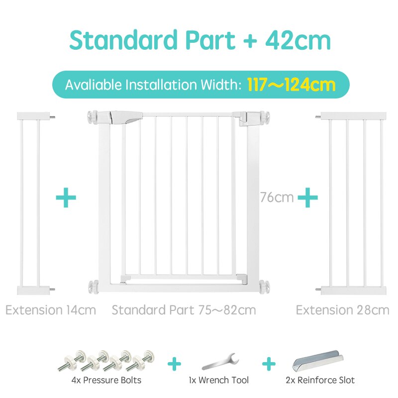 Home safety baby gate, specifically designed for stairs, ensuring maximum infant protection.