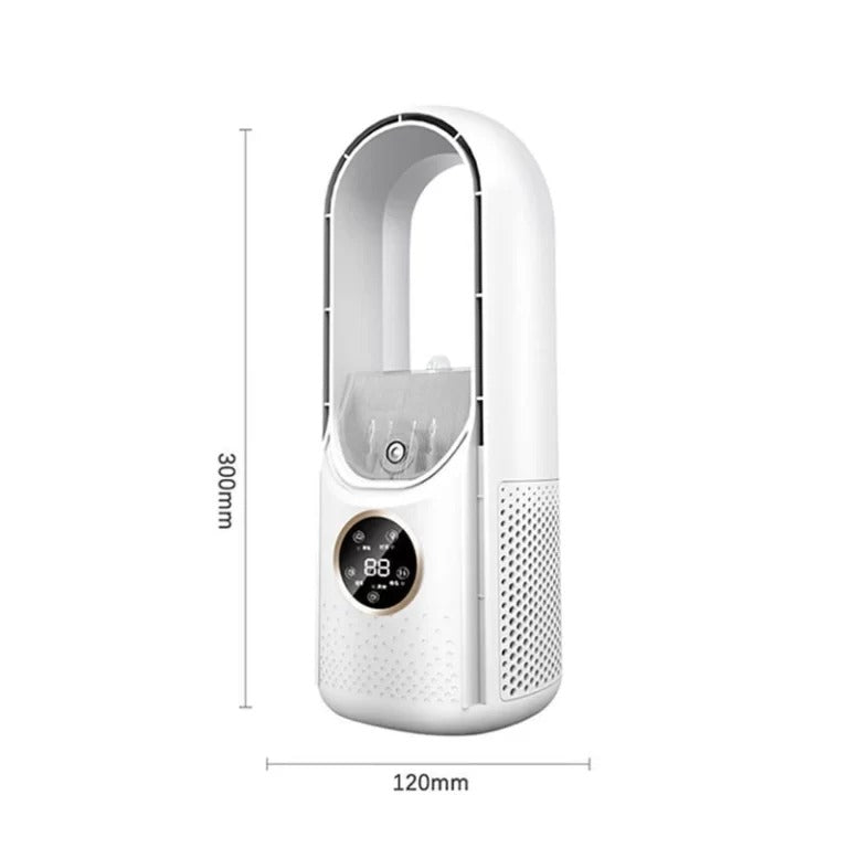 Versatile portable silent air cooler for effective home and office temperature control. Bladeless.