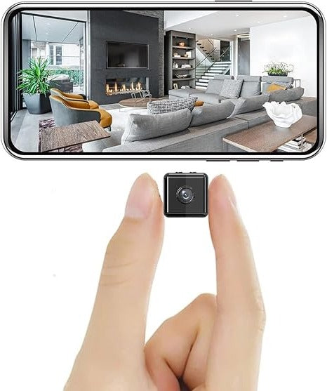 Wireless 1080p HD home security camera with night vision, motion detection, and weatherproof design for outdoor use.