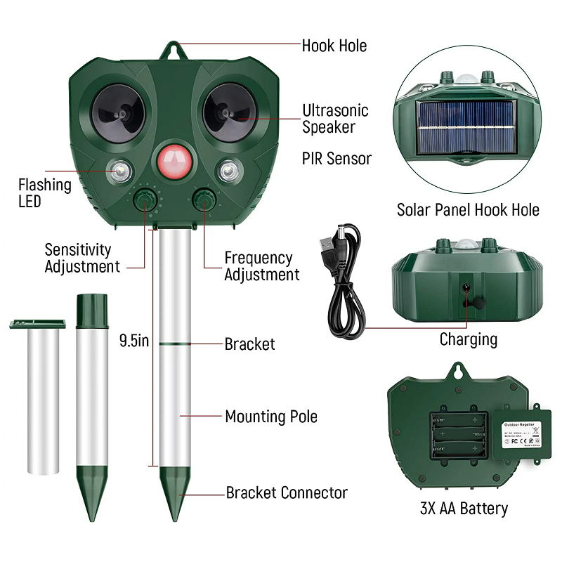 Protect your garden with a wireless, weatherproof solar ultrasonic bird deterrent. Wildlife-friendly pest control.