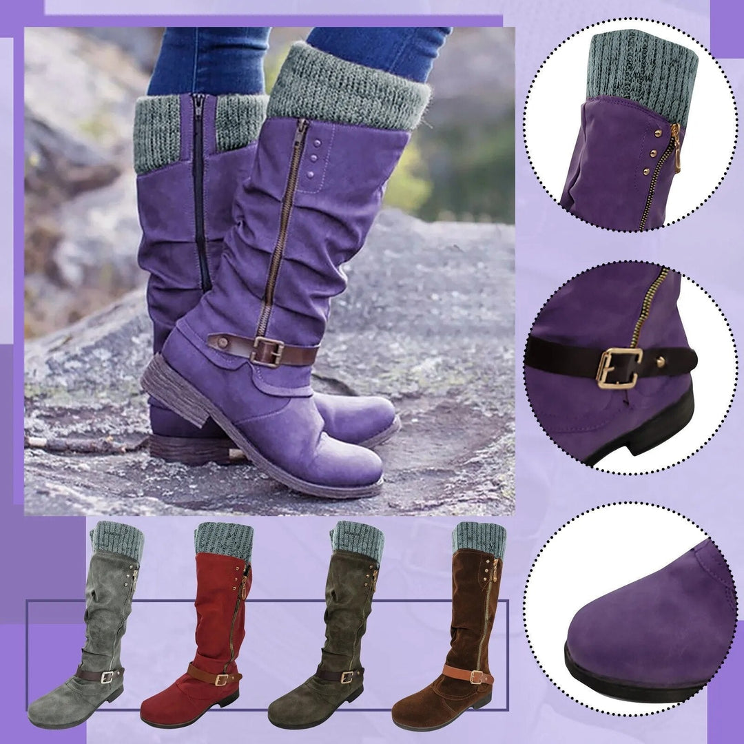 Orthopedic women's Kehlani leather winter boots, warm and slip-resistant for cold weather