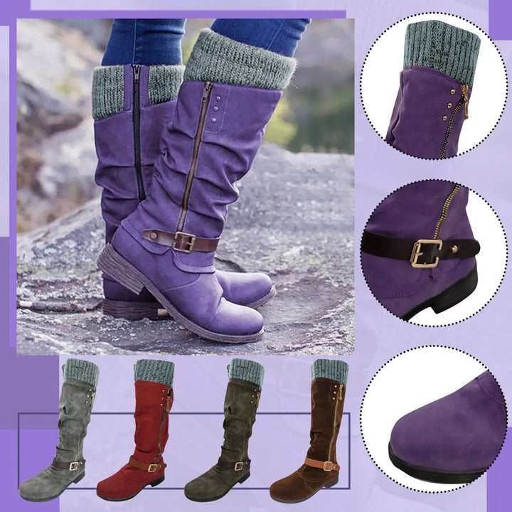 Orthopedic women's Kehlani leather winter boots, warm and slip-resistant for cold weather