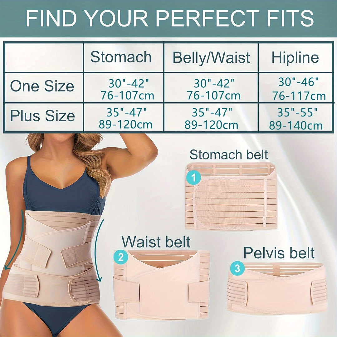 New mother's 3-in-1 postpartum abdominal wrap, providing comfortable and adjustable recovery support.