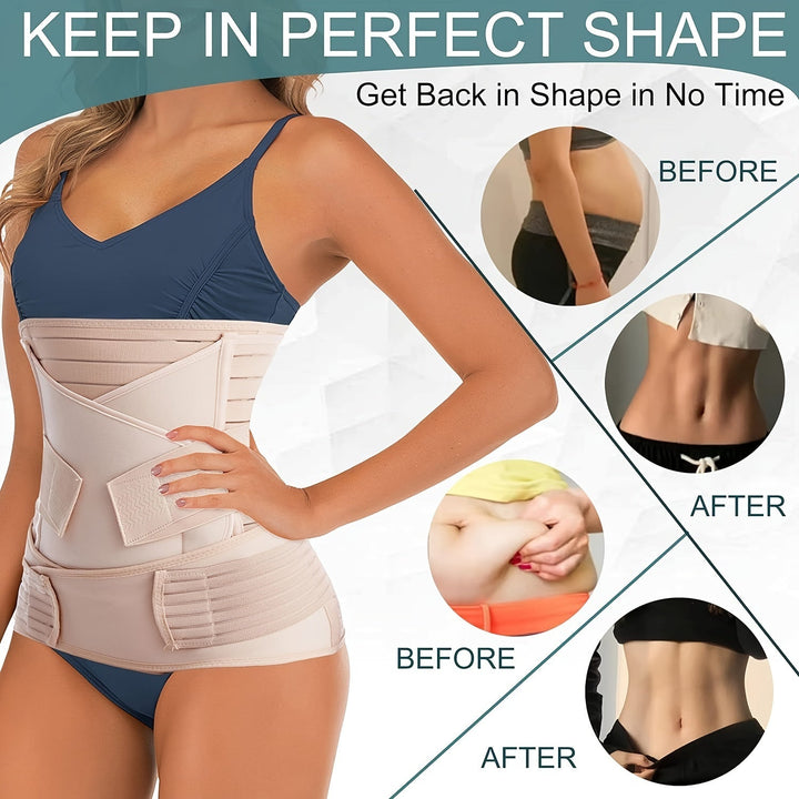 Comfortable 3-in-1 maternity belly band and waist trainer, ideal for postpartum recovery support.